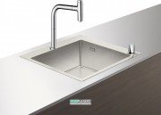 Мийка для кухні Hansgrohe C71 C71-F450-06 з одноважільним кухонним змішувачем і системою зливу з ручним керуванням хром 43201000