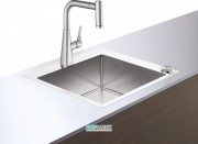 Мойка для кухни Hansgrohe C71 C71-F450-01 с однорычажным кухонным смесителем и системой слива сталь 43207800