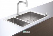Мойка для кухни Hansgrohe C71 C71-F655-09 с однорычажным кухонным смесителем и системой слива с ручным управлением сталь 43206800