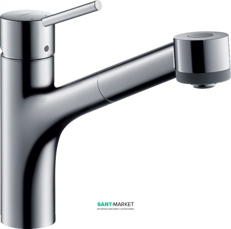 Змішувач для кухні Hansgrohe Talis M52 170 2jet з висувною лійкою змішувач хром 32845000