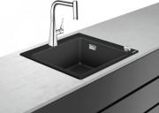 Мойка для кухни Hansgrohe C51 C51-F450-01 с однорычажным смесителем и системой слива с автоматическим управлением графит 43212000