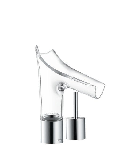 Змішувач для раковини Hansgrohe Axor Starck V зі скляним зливом хром 12115000