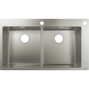 Мойка для кухни встраиваемая двойная Hansgrohe S71 S712-F765 нержавеющая сталь 43311800