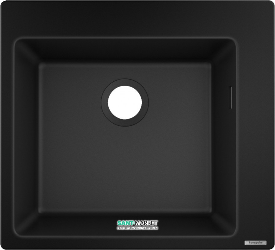 Мойка для кухни встраиваемая Hansgrohe S51 S510-F450 SilicaTec черный графит 43312170