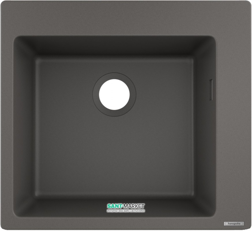 Мойка для кухни встраиваемая Hansgrohe S51 S510-F450 SilicaTec серый камень 43312290