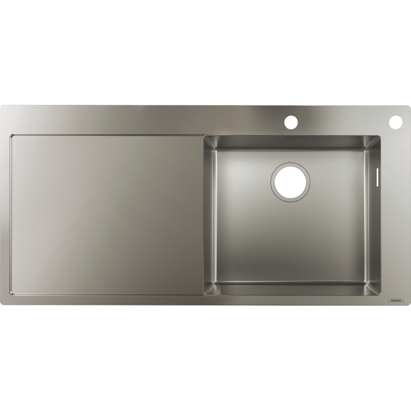 Мийка для кухні вбудована з крилом Hansgrohe S71 S717-F450 чаша справа нержавіюча сталь 43307800