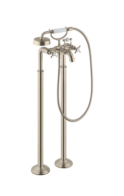 Смеситель для ванной Hansgrohe Axor Montreux напольный шлифованный никель 16553820