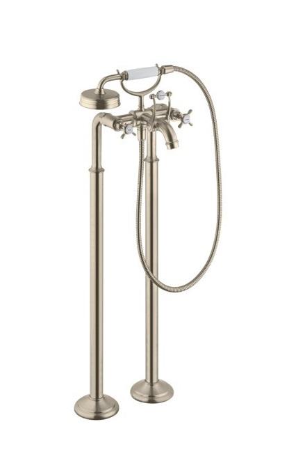 Смеситель для ванной Hansgrohe Axor Montreux напольный шлифованный никель 16553820