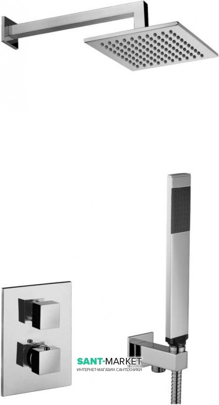 Душова система прихованого монтажу PAFFONI LEVEL KIT LEQ518 CR / M, колір хром