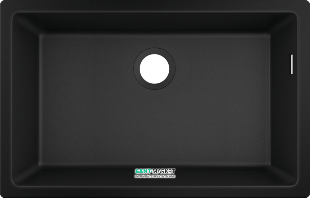 Мойка для кухни монтаж под столешницу Hansgrohe S51 S510-U660 SilicaTec черный графит 43432170