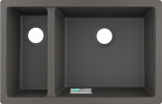 Мойка для кухни монтаж под столешницу Hansgrohe S51 S510-U635 SilicaTec серый камень 43433290