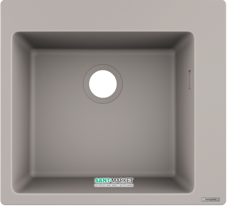 Мойка для кухни встраиваемая Hansgrohe S51 S510-F450 SilicaTec серый бетон 43312380