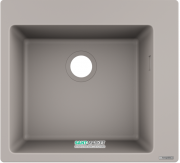 Мийка для кухні вбудована Hansgrohe S51 S510-F450 SilicaTec сірий бетон 43312380