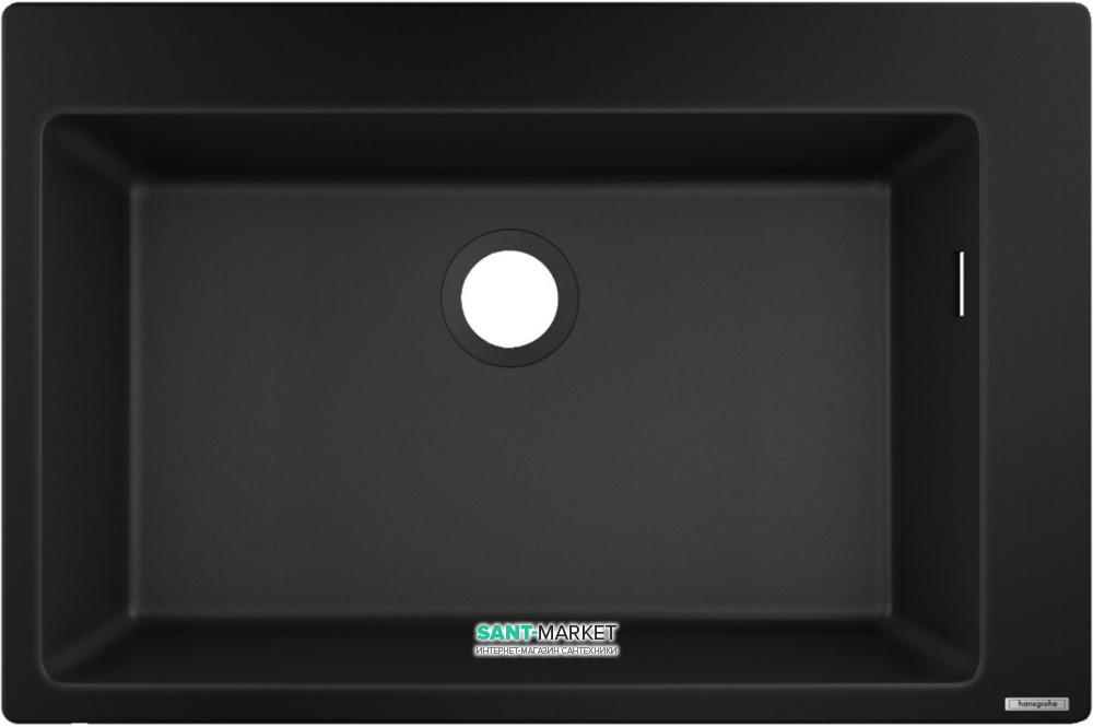 Мийка для кухні вбудована Hansgrohe S51 S510-F660 SilicaTec чорний графіт 43313170