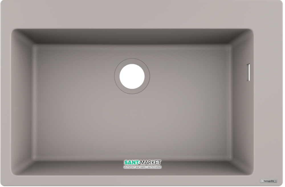 Мойка для кухни встраиваемая Hansgrohe S51 S510-F660 SilicaTec серый бетон 43313380