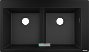 Мойка для кухни встраиваемая Hansgrohe S51 S510-F770 SilicaTec черный графит 43316170