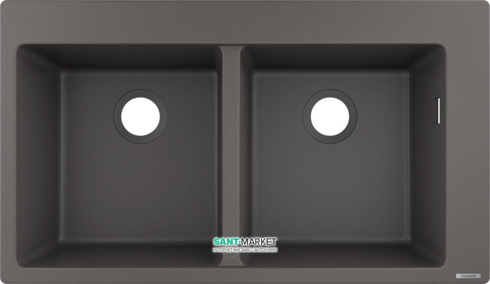 Мойка для кухни встраиваемая Hansgrohe S51 S510-F770 SilicaTec серый камень 43316290