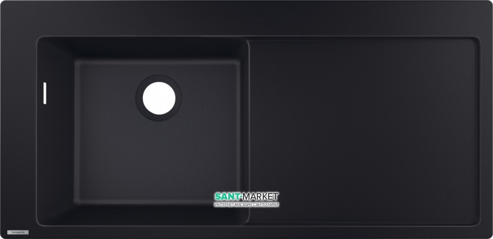 Мийка для кухні вбудована Hansgrohe S51 S510-F770 SilicaTec чорний графіт 43330170