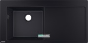 Мойка для кухни встраиваемая Hansgrohe S51 S510-F770 SilicaTec черный графит 43330170