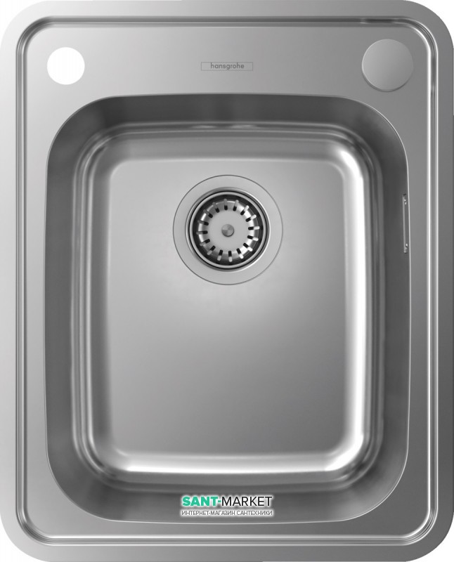 Мийка для кухні вбудована Hansgrohe S41 S412-F340 нержавіюча сталь 43334800
