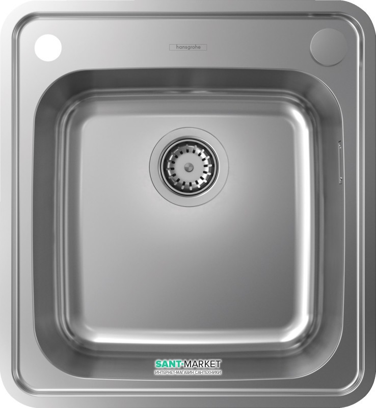 Мойка для кухни встраиваемая Hansgrohe S41 S412-F400 нержавеющая сталь 43335800