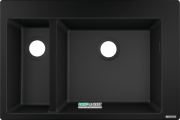 Мойка для кухни встраиваемая Hansgrohe S51 S510-F635 SilicaTec черный графит 43315170