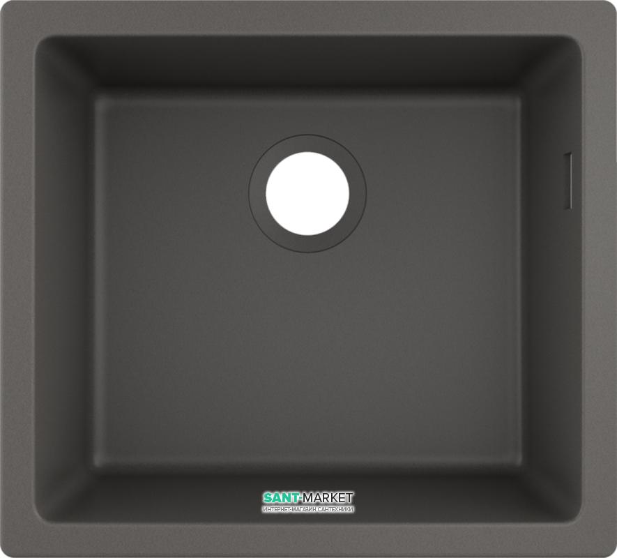 Мойка для кухни монтаж под столешницу Hansgrohe S51 S510-U450 SilicaTec серый камень 43431290