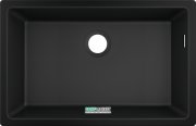 Мойка для кухни монтаж под столешницу Hansgrohe S51 S510-U660 SilicaTec черный графит 43432170