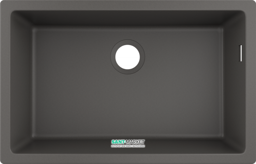 Мойка для кухни монтаж под столешницу Hansgrohe S51 S510-U660 SilicaTec серый камень 43432290