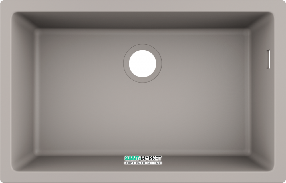 Мийка для кухні монтаж під стільницю Hansgrohe S51 S510-U660 SilicaTec сірий бетон 43432380