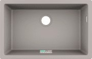 Мийка для кухні монтаж під стільницю Hansgrohe S51 S510-U660 SilicaTec сірий бетон 43432380