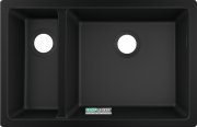 Мойка для кухни монтаж под столешницу Hansgrohe S51 S510-U635 SilicaTec черный графит 43433170