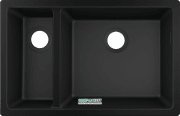 Мойка для кухни монтаж под столешницу Hansgrohe S51 S510-U635 SilicaTec черный графит 43433170