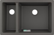 Мойка для кухни монтаж под столешницу Hansgrohe S51 S510-U635 SilicaTec серый камень 43433290