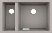 Мийка для кухні монтаж під стільницю Hansgrohe S51 S510-U635 SilicaTec сірий бетон 43433380