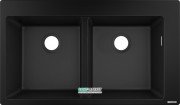Мойка для кухни встраиваемая Hansgrohe S51 S510-F770 SilicaTec черный графит 43316170