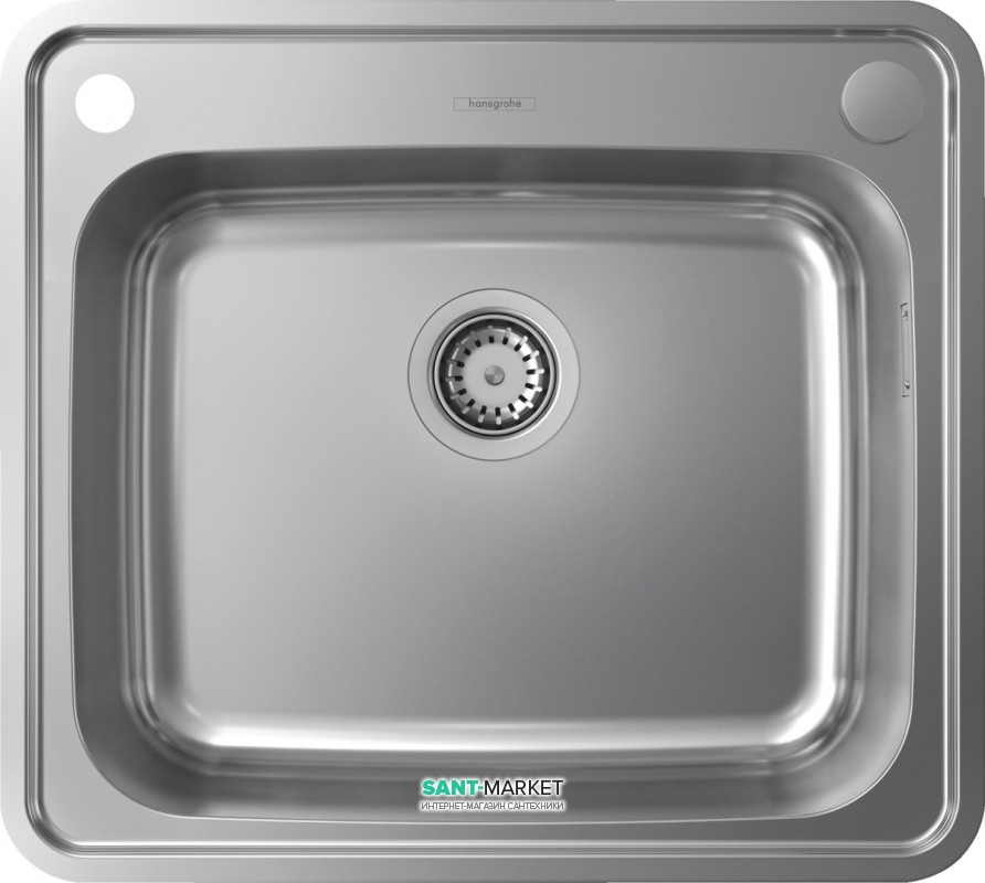 Мийка для кухні вбудована Hansgrohe S41 S412-F500 нержавіюча сталь 43336800