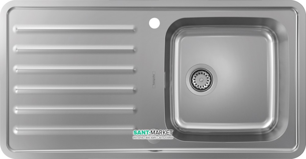 Мийка для кухні вбудована Hansgrohe S41 S4113-F400 нержавіюча сталь 43338800