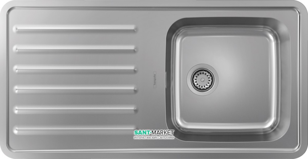 Мойка для кухни встраиваемая Hansgrohe S41 S4111-F400 нержавеющая сталь 43341800