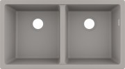 Мойка для кухни монтаж под столешницу Hansgrohe S51 S510-U770 SilicaTec серый бетон 43434380