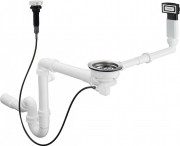 Сифон для гранітних раковин з автоматичним комплектом слив-перелив Hansgrohe D16-11 білий / хром 43937000