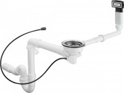 Сифон для раковин з автоматичним комплектом слив-перелив Hansgrohe D16-12 Select білий / нержавіюча сталь 43947000