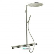 Душова стійка Hansgrohe Axor ShowerSolutions з верхнім і ручним душем шліфований нікель 27984820