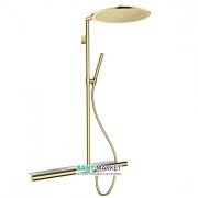 Душова стійка Hansgrohe Axor ShowerSolutions з верхнім і ручним душем золото 27984930