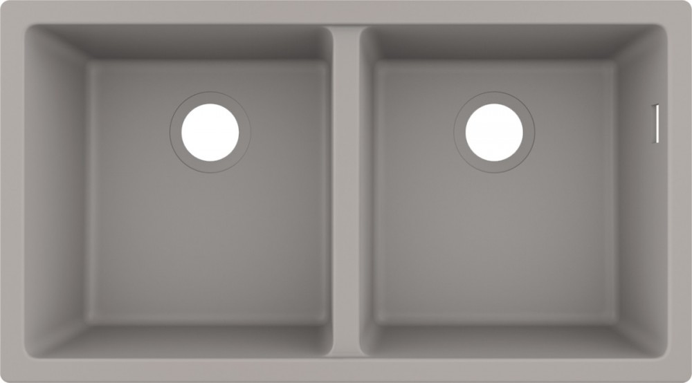 Мойка для кухни монтаж под столешницу Hansgrohe S51 S510-U770 SilicaTec серый бетон 43434380