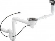 Сифон для раковин с автоматическим комплектом слив-перелив Hansgrohe D14-12 Select белый/нержавеющая сталь 43941800