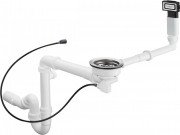 Сифон для раковин с автоматическим комплектом слив-перелив Hansgrohe D16-12 Select белый/нержавеющая сталь 43947000