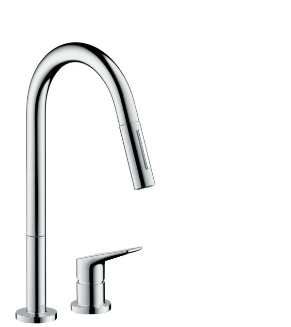 Змішувач для кухні Hansgrohe Axor Citterio M Eco на 2 отвори хром 34824000