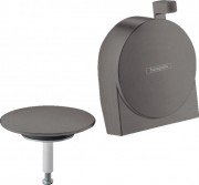 Внешняя часть излива на ванну с набором для слива и перелива Hansgrohe Exafill S черный хром шлифованный 58117340