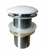 Донный клапан Volle click-clack латунь белый/хром 90-00-037white